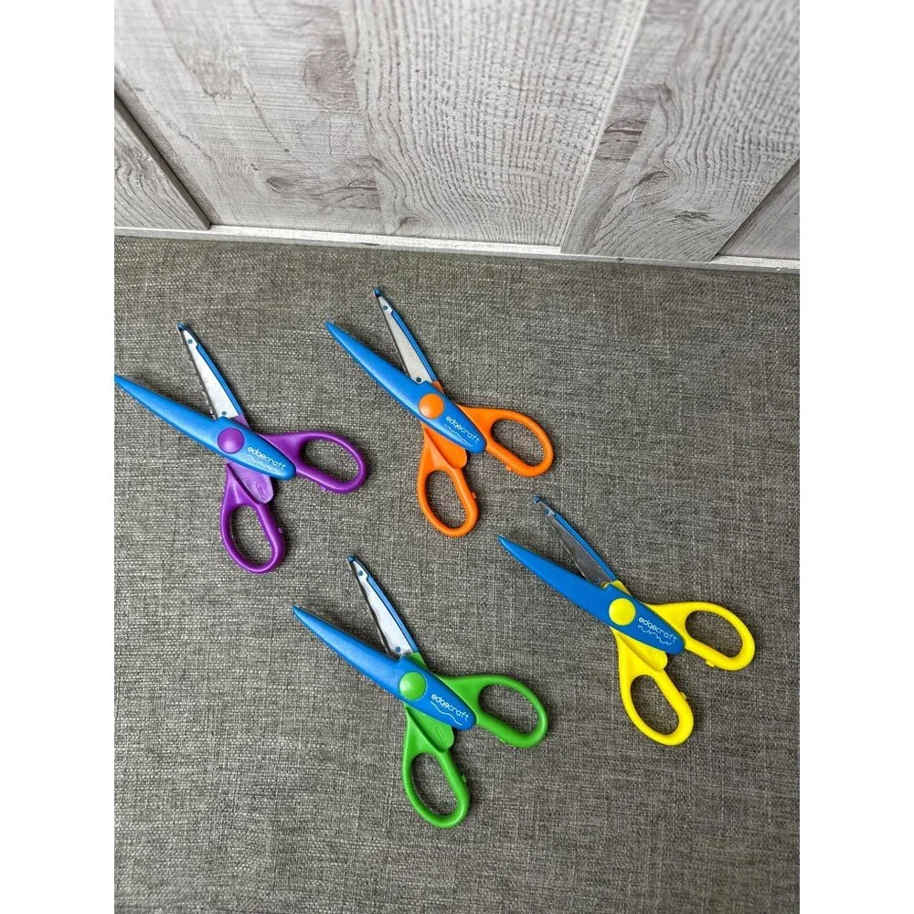 Edgecraft Multi Pattern Craft Scissors Set Of 8 Scrapbook Classroom DIY Projects